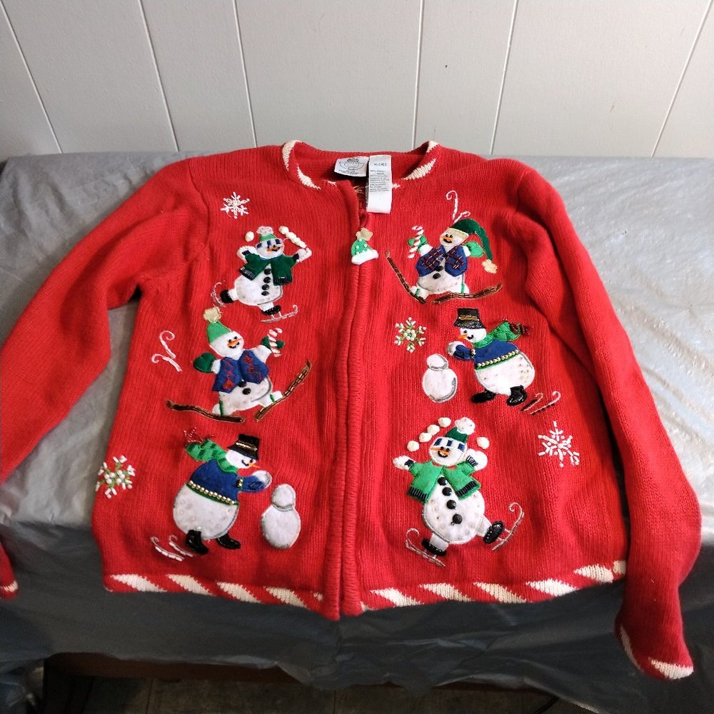 Tara Girls Snowman Sweater XL 16